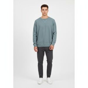 GOODLIFE Unisex Sweatshirt XXLarge Teal Grey Slouchy Relaxed Lightweight‎ Terry